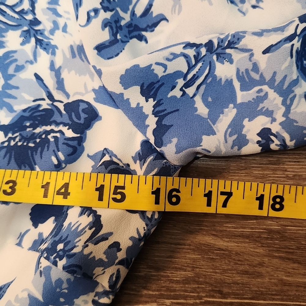 O.P.T Elegant Blue Floral Maxi Dress Size Small - Picture 6 of 8